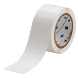 Brady Label,White,2 In. W,Polyester THT-17-422-3