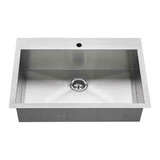 American Standard Edgwatr 33x22 18G SsDual MtSnk 1H 18SB.9332211.075
