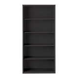 Hirsh Bookcase,72" H,13" D,34 1/2" W,Black 21996
