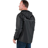 Berne Coastline Men's 2XL Black Lightweight Hooded Rain Jacket
