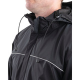 Berne Coastline Men's Large Black Lightweight Hooded Rain Jacket