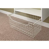 Easy Track 12 In. White Wire Sliding Basket