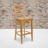 HERCULES Series Ladder Back Natural,PK2