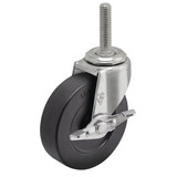 Shepherd Hardware Stem Caster,3"dia,Rubber,110lb PRE30748ZN-3RB