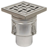Blucher Floor Drain,9 5/8 in Body H,SS BFD-324