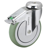 Medcaster Bolt-Hole Caster,6"dia,Swivel,Rubber CH06AMP125DLHK01