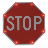 Tapco LED Stop Sign,Stop,Aluminum,36" x 36" 2180-00205
