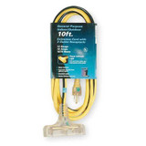 Manufacturer Varies Extension Crd,10ft,12Ga,15A,SJTW,Yel/Blk 1FD67