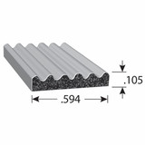 Trim-Lok Seal, EPDM Rubber, Black, 25 ft L X1568BT-25