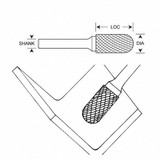 Manufacturer Varies Cylinder Bur SC,Radius,1/8",Carbide 310-002732