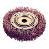 Ampco Safety Tools Crimped Wire Wheel Brush,Arbor,6 In. WB-44