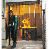 Steiner Welding Strip Curtain,8ft H,10ft W,Amber 83423