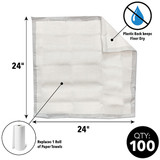 Quick Dam Absorbnt Water Gel Drip Mat, 2x2', PK100 WUBM-100