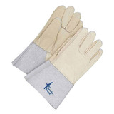 Bdg Leather Gloves,Cowhide Palm,Gauntlet 60-1-1274-10