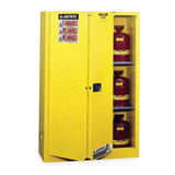 Justrite Flammable Safety Cabinet,60 Gal.,Yellow 896080