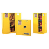 Justrite Flammable Safety Cabinet,60 Gal.,Yellow 896080