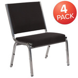 Flash Furniture Black Fabric Bariatric Chair,PK4 4-XU-DG-60442-660-1-BK-GG