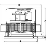 Dayton Alu 35.5"Dia, 38"H Roof Fan w.Motor 3GY70