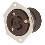 Hubbell Wiring Device-Kellems Flng Lck Recpt,15 A;Brn; SS,L5-15R,1Gng HBL4715