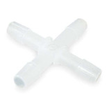Eldon James Cross Connector,1/4 In,Barbed,HDPE,PK10 X0-4HDPE