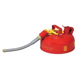 Safety Can, Type II, 1 gal, 24-ga Galvanized Steel, Flammables, Red