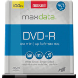 Maxell DVD Recordable Media - DVD-R - 16x - 4.70 GB - 100 / Pack - 120mm