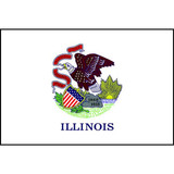 Annin Flagmakers Illinois State Flag,3x5 Ft 141460