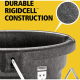 Rubbermaid Commercial Brute 2 Gal. 3-in-1 Flat Back Bucket 2220947 740512