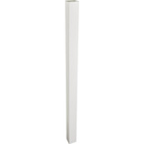 4 In. x 4 In. x 72 In. White Blank Vinyl Post