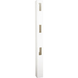 5 In. x 5 In. x 84 In. White Vinyl 3-Rail Fence Line Post