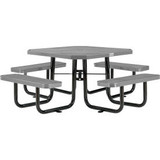 Global Industrial 46"" Octagonal Picnic Table Expanded Metal Gray