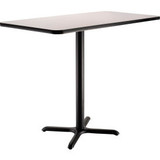 Interion Bar Height Breakroom Table 48""L x 30""W x 42""H Gray