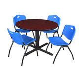 Cain Cain,48",Rnd Breakroom Table,4 M Chrs TB48RNDMH47BE