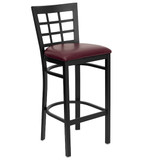 Flash Furniture Black Window Stool-Burg Seat,PK2 2-XU-DG6R7BWIN-BAR-BURV-GG