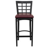 Flash Furniture Black Window Stool-Burg Seat,PK2 2-XU-DG6R7BWIN-BAR-BURV-GG