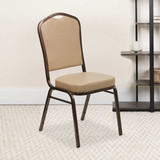 Flash Furniture Tan Vinyl Banquet Chair,PK4 4-FD-C01-COPPER-TN-VY-GG