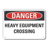 Lyle Traffic Safety Danger Sign,10x14in,Alum LCU4-0480-NA_14X10