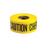 Manufacturer Varies Barricade Tape, Yellow, 1,000 ft L, 3 in 91463