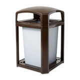 Rubbermaid Commercial Trash Can,35 gal.,Sable,Polycarbonate FG397000SBLE