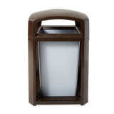Rubbermaid Commercial Trash Can,35 gal.,Sable,Polycarbonate FG397000SBLE