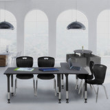 Regency Kee 48" x 24" Height Adjust Table,Grey,2 MT4824GYAPBK40BK