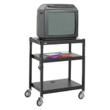 Safco Media Cart,36 1/2 in H,Black 8932BL