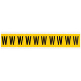 Brady Letter Label,W,1-1/2in.Hx7/8in.W 1530-W