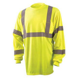 Occunomix T-Shirt,Hi-Vis Yellow,64 in. Chest,5XL LUX-LSETP3B-Y5X