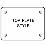 Manufacturer Varies Plate Caster,Rigid,Iron,6 1/2"H 1NVH6