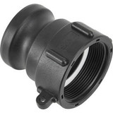 Global Industrial Polypropylene 2"" Female NPS Pipe Thread x 2"" Part A Camlock