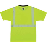 Ergodyne T-Shirt,SS,Black Bottom,HV,Lime,S 8280BK