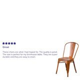 Flash Furniture Distressed Orange Metal Chair ET-3534-OR-GG