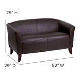 Flash Furniture Brown Leather Loveseat 111-2-BN-GG