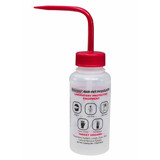 Sp Scienceware Wash Bottle,Std 8 oz,Acetone,Red,PK3 F11643-0222